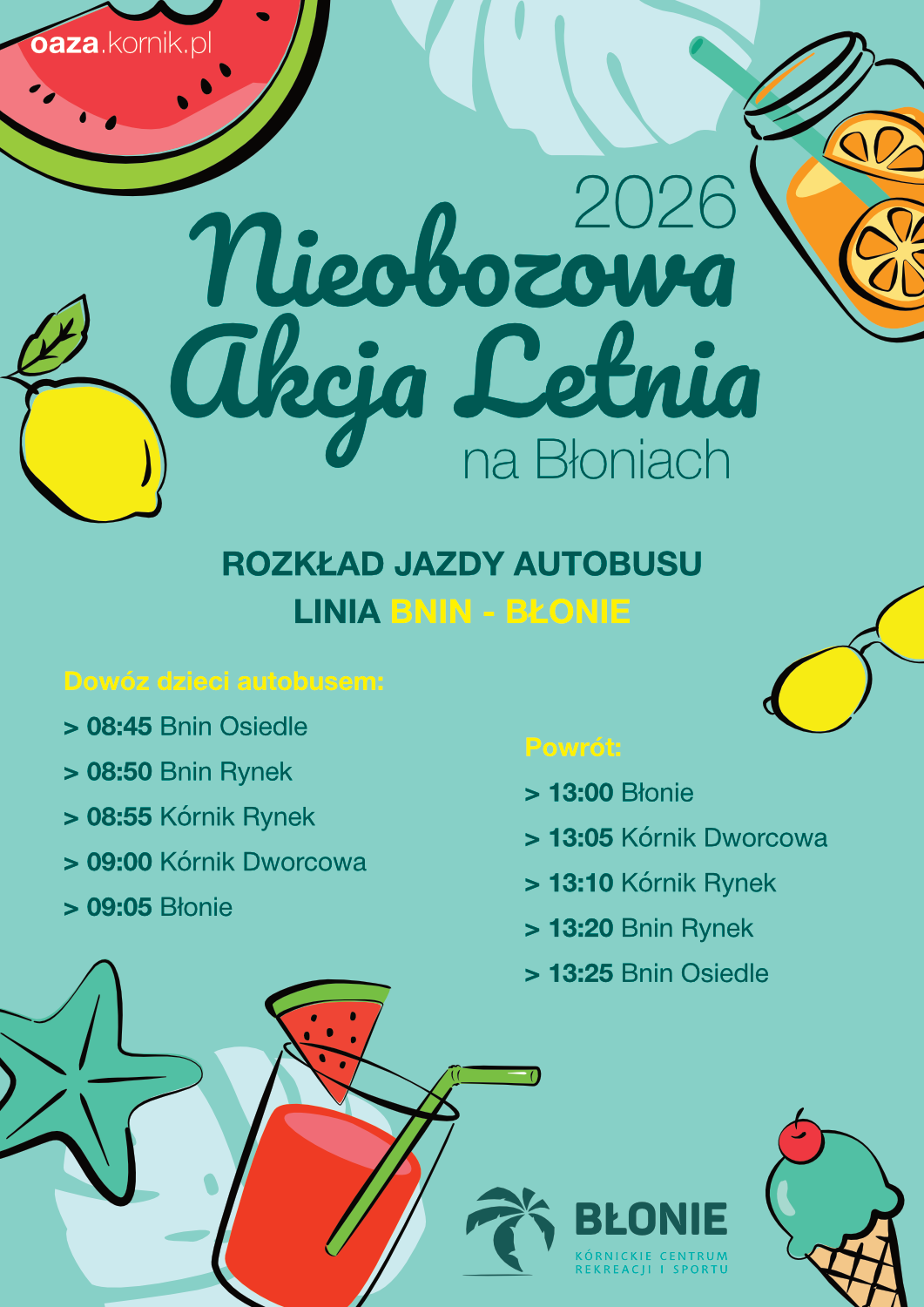 Rozkład jazdy autobusów Nieobozowa Akcja Letnia