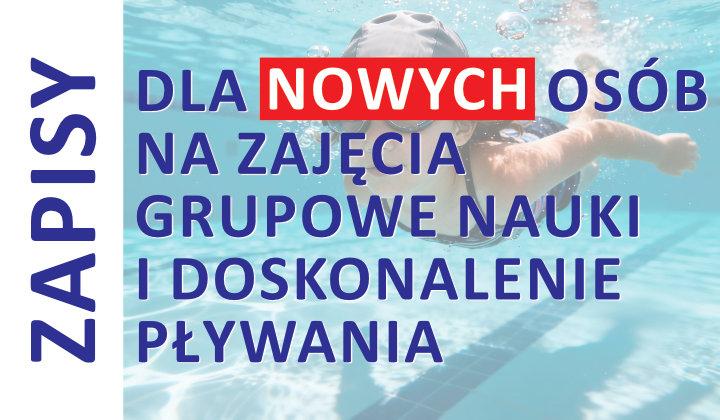 Nauka pływania - zapisy dla nowych osób